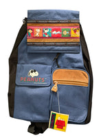 Peanuts Full-Size Multi-Pocketed Backpack With Suede Leather Accents - VERY NICE!