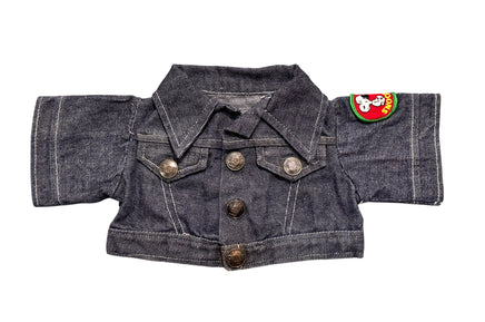 Snoopy Plush Doll Denim Jacket With Embroidered Patch (Fits 15" Plush Doll/Not Included) - snoopn4pnuts.com