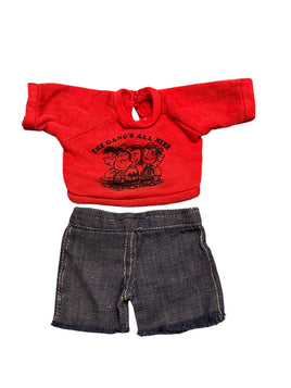 Snoopy Doll Clothes (Shorts Like New But Holes In Back Of Shirt Only/Front Mint) - snoopn4pnuts.com