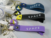 Snoopy Astronaut Double - Ring PVC Key Chain With Embossed Wrist Strap (Real Acrylic Helmet Face Cover!) - snoopn4pnuts.com