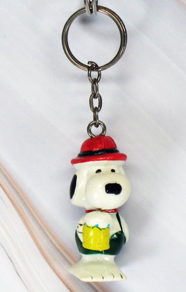 Vintage Snoopy Drinking Ale (Beer) Pvc Key Chain (Near Mint)