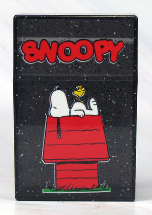 Snoopy Clear and Glittery Acrylic Hinged Cigarette Case - Snoopy's Doghouse - snoopn4pnuts.com