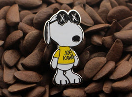 Snoopy Joe Cool KAWS Enamel Pin - Gold Shirt - snoopn4pnuts.com