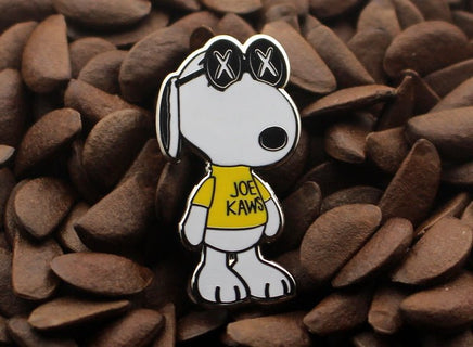 Snoopy Joe Cool KAWS Enamel Pin - Gold Shirt - snoopn4pnuts.com