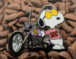 Snoopy Joe Cool MC (Motorcycle Club) Enamel Pin - Pink Shirt - snoopn4pnuts.com