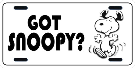 Snoopy Metal License Plate - Got Snoopy? - snoopn4pnuts.com
