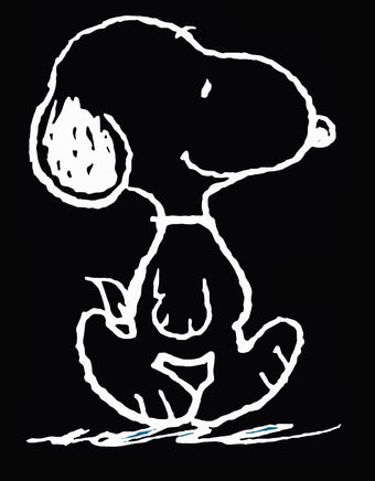 Snoopy Walking Die - Cut Vinyl Decal - White - snoopn4pnuts.com