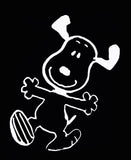 Silly Snoopy Die-Cut Vinyl Decal - White (Image To Follow)