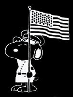 Snoopy Military MARINES Die-Cut Vinyl Decal - White (Image To Follow)