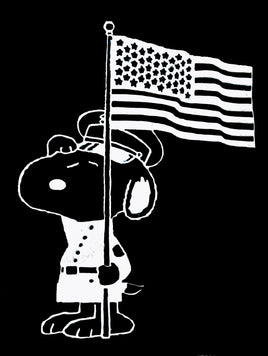 Snoopy Military MARINES Die - Cut Vinyl Decal - White - snoopn4pnuts.com