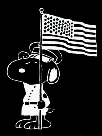 Snoopy Military MARINES Die - Cut Vinyl Decal - White - snoopn4pnuts.com