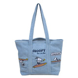 Snoopy Small Embroidered Denim Tote Bag