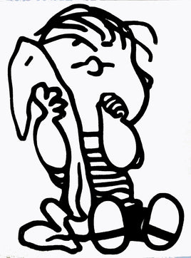 Linus Die - Cut Vinyl Decal - Black - snoopn4pnuts.com