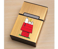 Snoopy Hinged Aluminum Cigarette Case - Doghouse