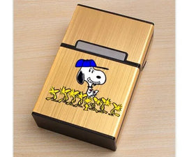 Snoopy Hinged Aluminum Cigarette Case - Coach - snoopn4pnuts.com