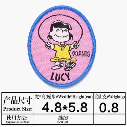 Lucy Jumping Rope Patch - (Embroidered Border Only) - snoopn4pnuts.com