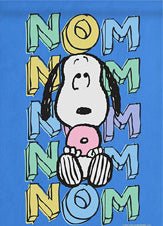 Peanuts Double - Sided Flag - Nom Nom Nom - snoopn4pnuts.com