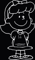 Little Red-Haired Girl Die-Cut Vinyl Decal - White