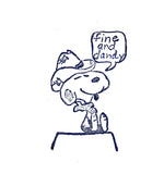Snoopy Vintage Rubber Stamp With Wood Handle - Fine and Dandy