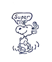 Snoopy Vintage Rubber Stamp With Wood Handle - SUPER!