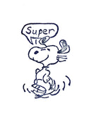 Snoopy Vintage Rubber Stamp With Wood Handle - SUPER!