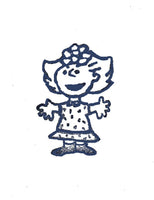 Snoopy Vintage Rubber Stamp With Wood Handle - Sally