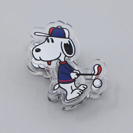 Snoopy Durable Acrylic Bag Clip (Great For Holding Papers Too) - Golfer - snoopn4pnuts.com