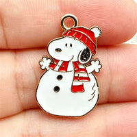 Snoopy Christmas Holiday Enamel Charm - 7 Colorful Designs!