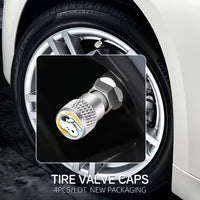 Snoopy Metal Tire Valve Stem Caps Set - Silver