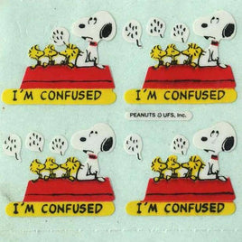 Peanuts Stickermagic Glossy Sticker Sheet - Great For Scrapbooking! (Missing 3 Tiny Stickers) - snoopn4pnuts.com