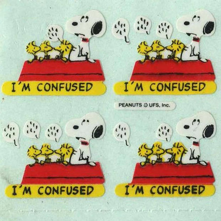 Peanuts Stickermagic Glossy Sticker Sheet - Great For Scrapbooking! (Missing 3 Tiny Stickers) - snoopn4pnuts.com