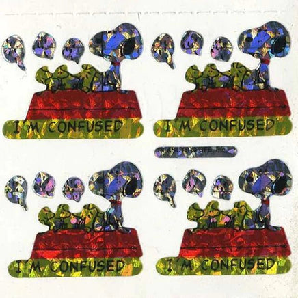 Peanuts Stickermagic Prismatic / Holographic Sticker Sheet - Great For Scrapbooking! - snoopn4pnuts.com