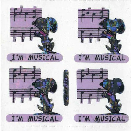 Peanuts Stickermagic Prismatic / Holographic Sticker Sheet - Great For Scrapbooking! - snoopn4pnuts.com