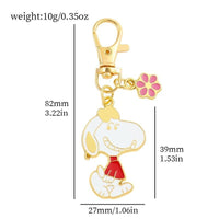 Peanuts Double Pendant Metal Key Chain - Joe Cool - snoopn4pnuts.com