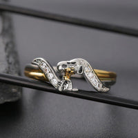 Snoopy Faux - Crystal Ring With Red Heart - snoopn4pnuts.com