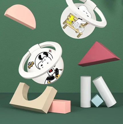 Snoopy Metal Cell Phone Stand / Finger Loop - Low Profile For Carrying In Pocket! - snoopn4pnuts.com