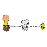 Charlie Brown - Snoopy - Woodstock Triple Enamel Chained Pin Set