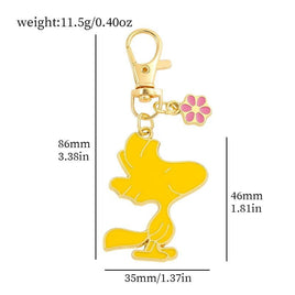 Peanuts Double Pendant Metal Key Chain - Woodstock - snoopn4pnuts.com