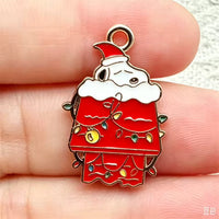Snoopy Christmas Holiday Enamel Charm - 7 Colorful Designs!