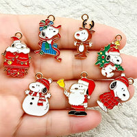Snoopy Christmas Holiday Enamel Charm - 7 Colorful Designs!