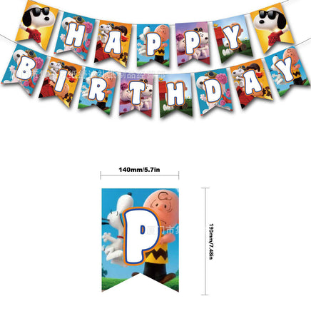 Peanuts Birthday Banner Party Ware - snoopn4pnuts.com