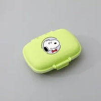 Peanuts Safe and Secure Pill Box With 8 Compartments - Perfect Size For Purse and Traveling!