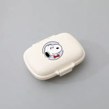 Peanuts Safe and Secure Pill Box With 8 Compartments - Perfect Size For Purse and Traveling!