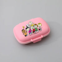 Peanuts Safe and Secure Pill Box With 8 Compartments - Perfect Size For Purse and Traveling!