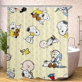 Peanuts Gang Shower Curtain With Free Hanger Hooks - snoopn4pnuts.com