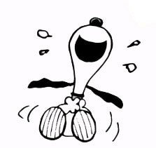 Laughing Snoopy Die - Cut Vinyl Decal - Black - snoopn4pnuts.com