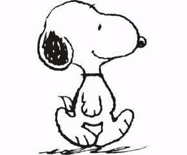 Snoopy Walking Die - Cut Vinyl Decal - Black - snoopn4pnuts.com