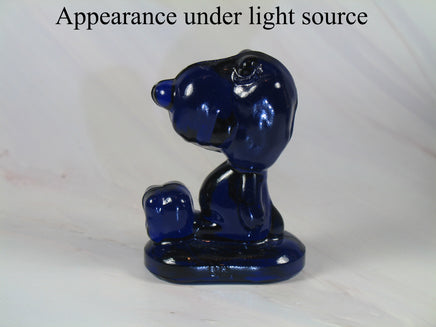Snoopy - Style Blue Glass Figurine / Paperweight - snoopn4pnuts.com