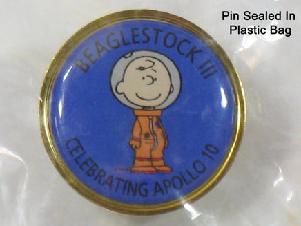 Beaglestock III Pin Celebrating Apollo 10 (May 1969) - Astronaut Charlie Brown RARE! - snoopn4pnuts.com
