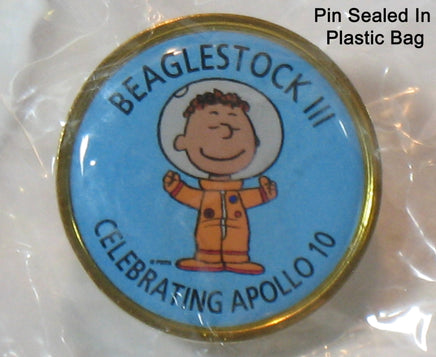 Beaglestock III Pin Celebrating Apollo 10 (May 1969) - Astronaut Franklin RARE! - snoopn4pnuts.com